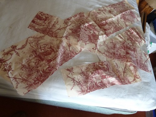 Toile jouy cotton remnants - cotton,