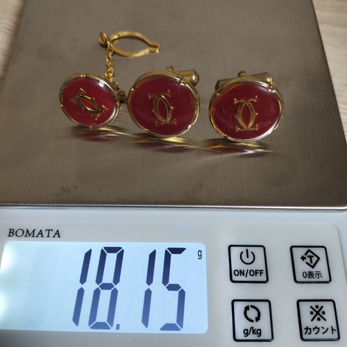Cartier cufflinks black red - cartier,