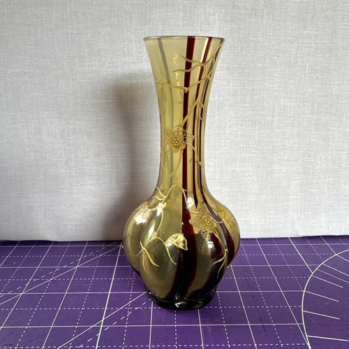 Loetz harrach glass vase - or,