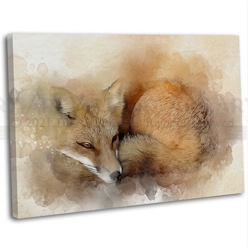Fox abstract watercolour - fox,