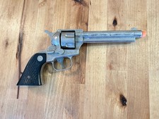 VTG 50's NICHOLS STALLION 38 CAP GUN BLACK GRIPS WORKS! NICE TOY