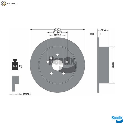 Brake disc bds1421 - 2x,