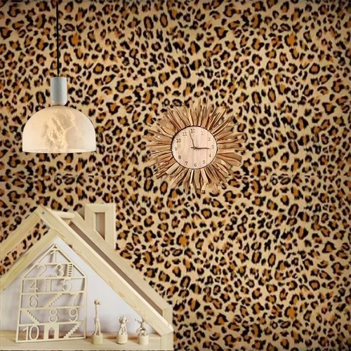 Leopard print wallpaper peel - print,