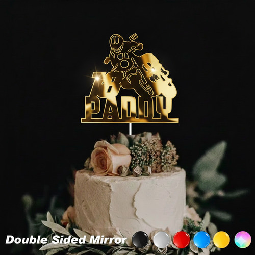 Motorbike acrylic cake topper - motorbike,