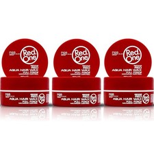 3x RED ONE AQUA HAIR GEL WAX FULL FORCE MAXIMUM CONTROL 150ML