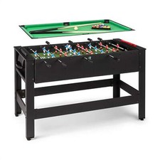Play Table Billiard Kicker Game Indoor 180 ° Rotatable Accessories Bar Black