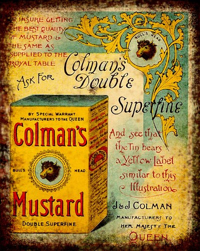 Colmans mustard tin vintage - mustard,