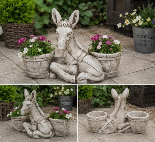 Sitting donkey garden - sitting,