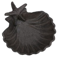 Starfish On Shell Soap Dish Bar Holder Seaside Vibe Bathroom Toilet Beach