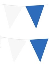 White Blue Alternate Bunting 10m with 20 Pennants- Indoor-outdoor Party Decor