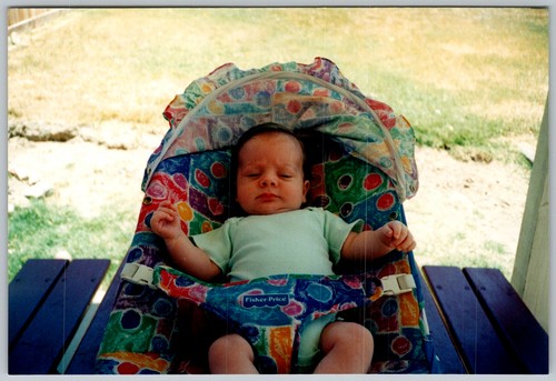Vtg color snapshot cute baby - vtg,
