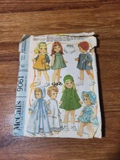 McCall's Sewing Pattern 9061 Baby & Toddler Doll's Wardrobe Size Large