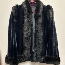 Black Rabbit Real Fur Jacket