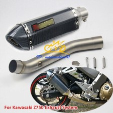 Slip on Z750 Motorcycle Exhaust Muffler Tip Mid Connect Pipe for Kawasaki Z750
