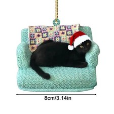 Black Cat Christmas Hanging