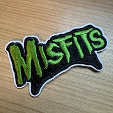 Sew Iron On Patch Green Misfits Music Rock Band Badge Embroidered Patch