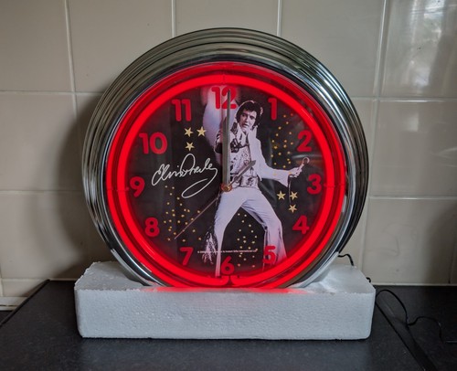 Elvis presley neon wall - wall, clock