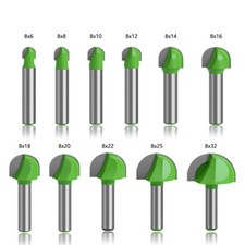 Core Box Router Bit Round Nose Cove Box 2Flutes Woodworking Cutter 8mm Shank