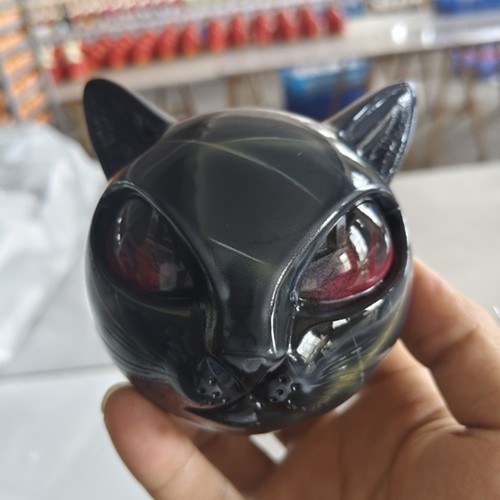 Luxury black cat stone - black,