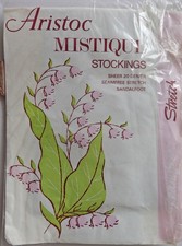 Aristoc 2nds Mistique Small Size Vintage 20 Denier Nylon Stockings in a Dark Tan