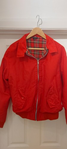 Red harrington style jacket - harrington,