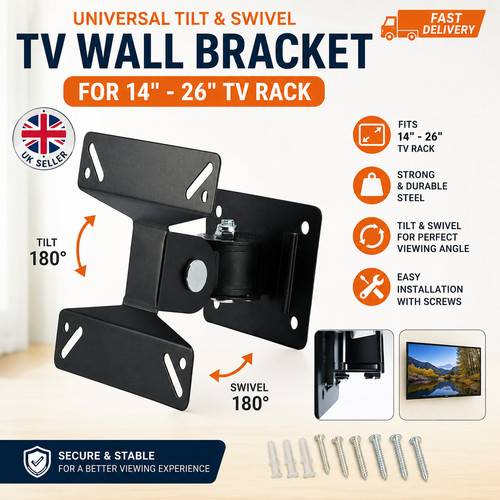 Wall bracket tilt swivel - wall,