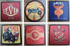 BRITISH MOTORCYCLE LEVIS ARIEL DOT PANTHER SUNBEAM BIKER SEW / IRON ON PATCH