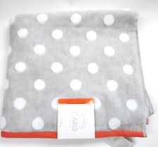 CARO LIGHT GRAY,WHITE POLKA DOT 100% COTTON BATH,2 HAND TOWEL OR 2 FINGER TIP