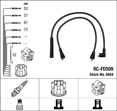New ignition cable kit - kit, for