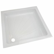 BASIC CARAVAN SHOWER TRAY 585 x 585 MM WHITE CAMPERVAN MOTORHOME 310140