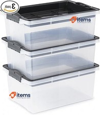 Rotho Jive Dome Storage Box 13 L with Lid, Plastic (PP) BPA-Free, Dark Grey