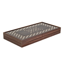 Wooden Carved Backgammon Set