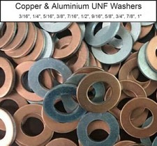 Copper & Aluminium UNF Washers