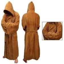 Men Bathrobe Jedi Sith Hooded bathrobe Cloak Star war Soft Dressing Gown HD M-XL