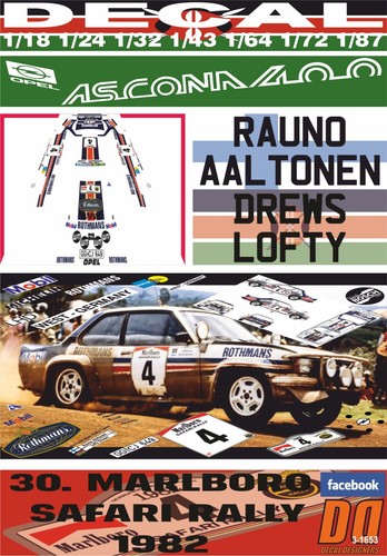 Decal opel ascona - decal, r