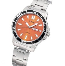 Lorus Watch Mens Orange Dial