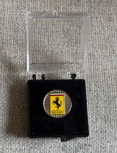 Ferrari car enamel - enamel, metal