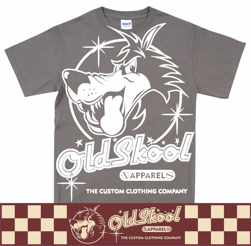 Oldskool white wolf design - white,
