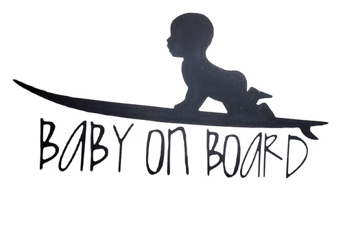 Baby board vinyl sticker - on,