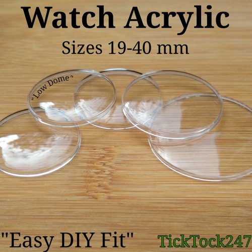 Domed acrylic watch crystal - domed,