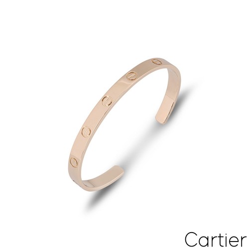 Cartier rose gold plain cuff - cartier,