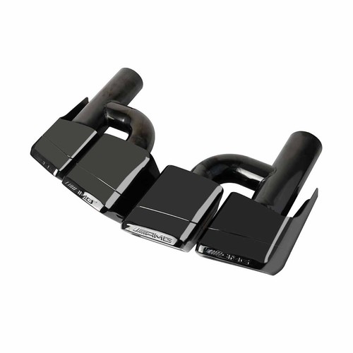 Black chrome exhaust tips fits - black,