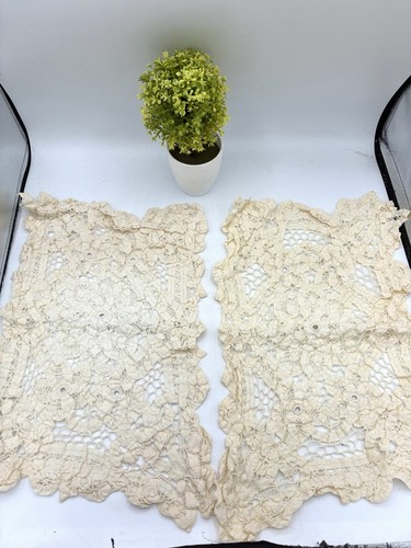 Embroidered net lace mats - net,
