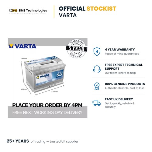 E44 car battery 12v - varta, sli