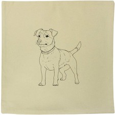 40cm x 40cm 'Jack Russell Terrier' Canvas Cushion Cover (CV00042591)