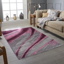 MODERN PATTERN RUG BLACK GREY