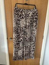 BNWT ZARA Leopard Animal Print Satin Trousers Size L