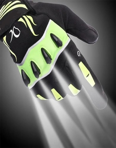 Led flashlight cycling gloves - led,