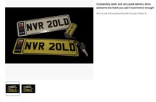 Mobility Scooter Number Plates Personalised a pair sizes 175 x 90mm & keyring