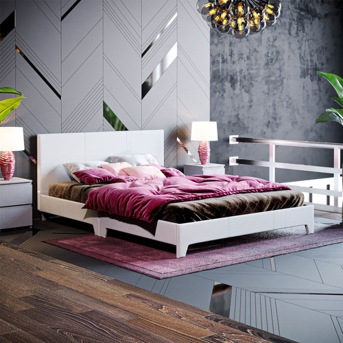 Sale fabric double bed - sale, 4ft6